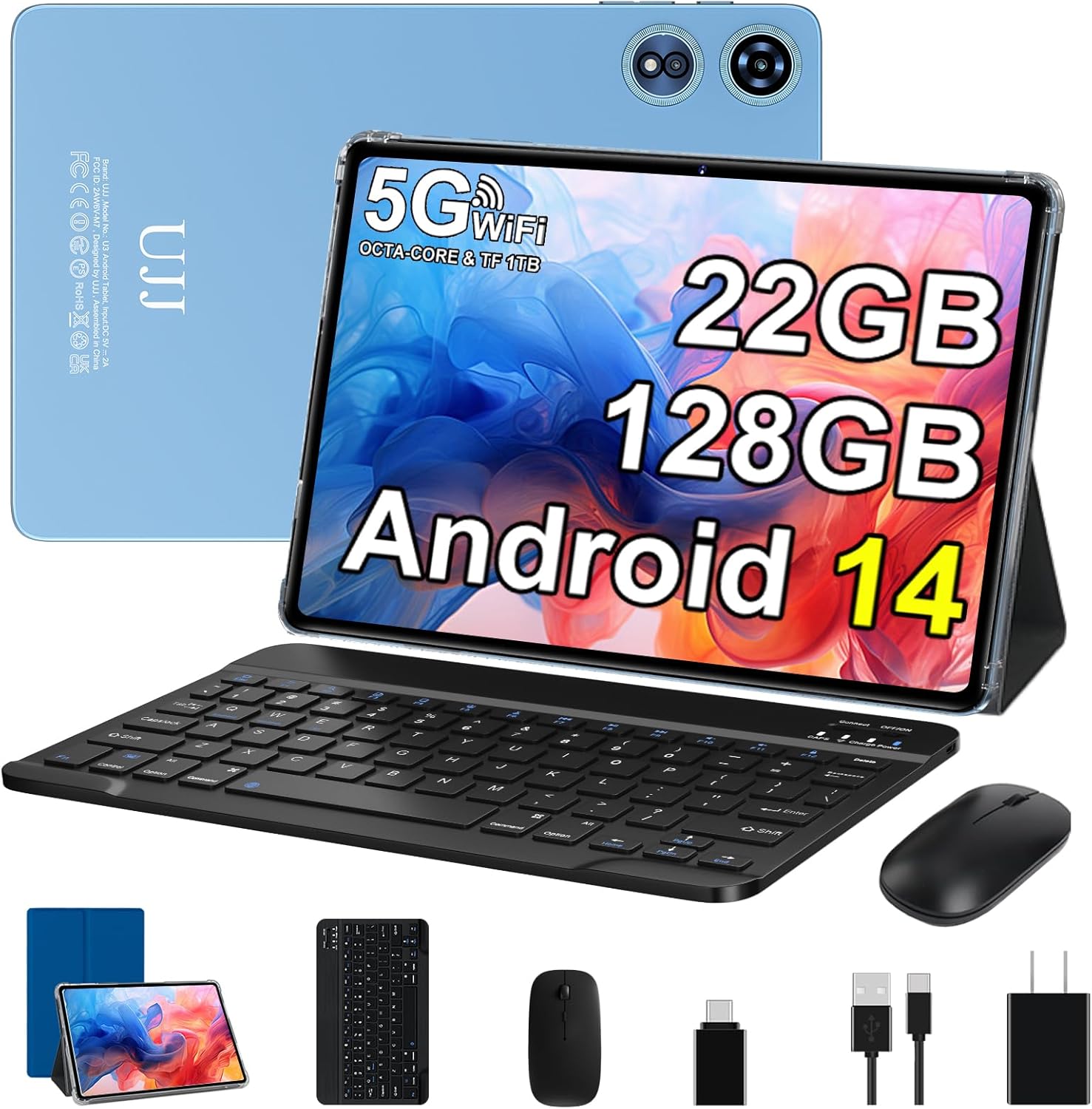 2025 Android 14 Tablet with 22GB RAM and 128GB ROM Features