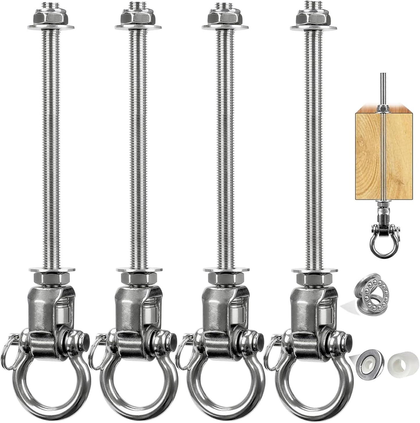 Heavy Duty Swing Hangers with Bearings - 1500LB Capacity Set