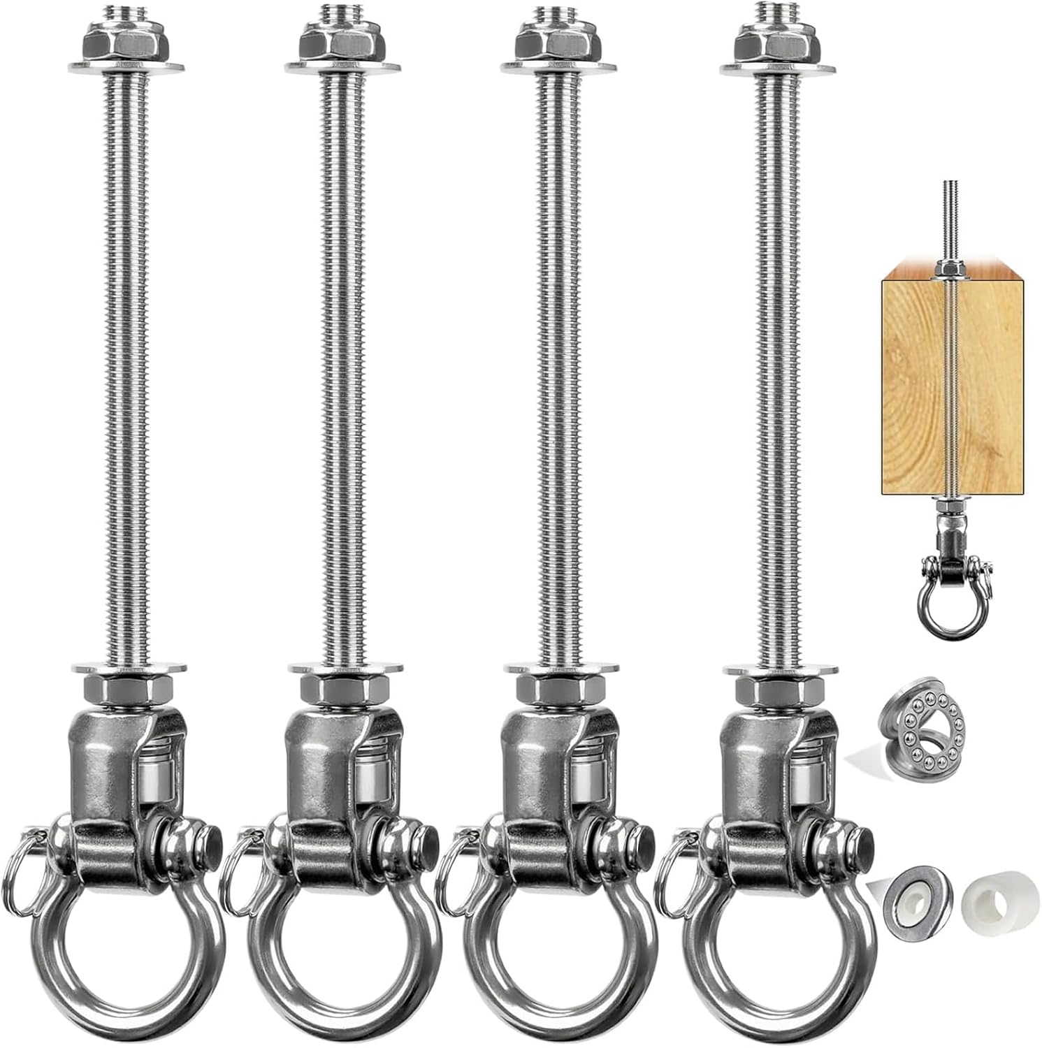 Heavy Duty Swing Hangers with Bearings - 1500LB Capacity Set