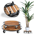 2 Pack Plant Caddy with Wheels 14ft + 12ft Rolling Plant Stand - Heavy