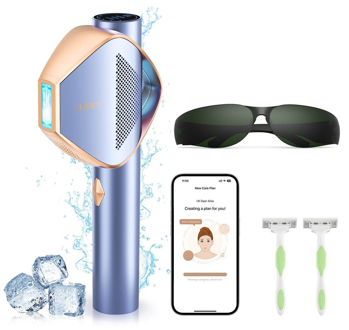 LUBEX Smart Permanent IPL Laser Hair Removal for Smooth Skin