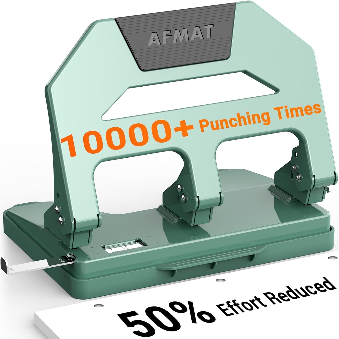 AFMAT Heavy Duty 3 Hole Puncher for Effortless Paper Punching
