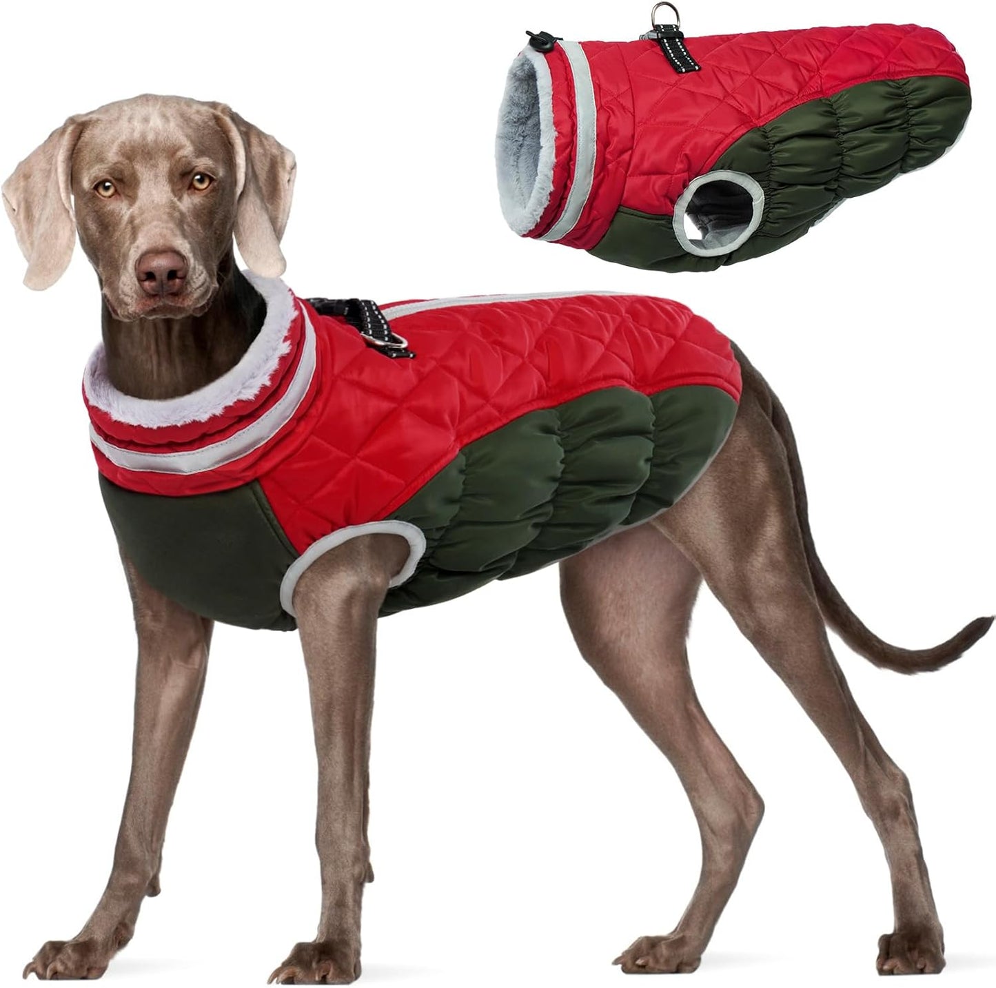 FUAMEY Dog Coat for Large Dogs - Waterproof Winter Jacket