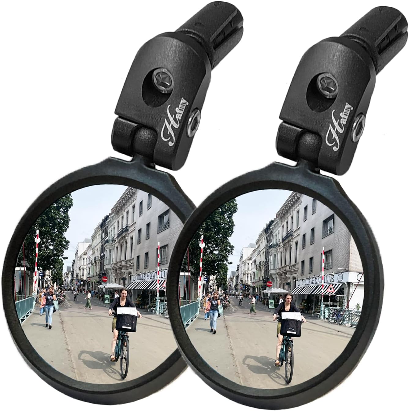 Hafny Bar End Bike Mirror - HD Blast-Resistant Glass 62mm