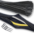Cable Management Split Wire Loom Sleeve 1/2 in 50FT - Cord Hider