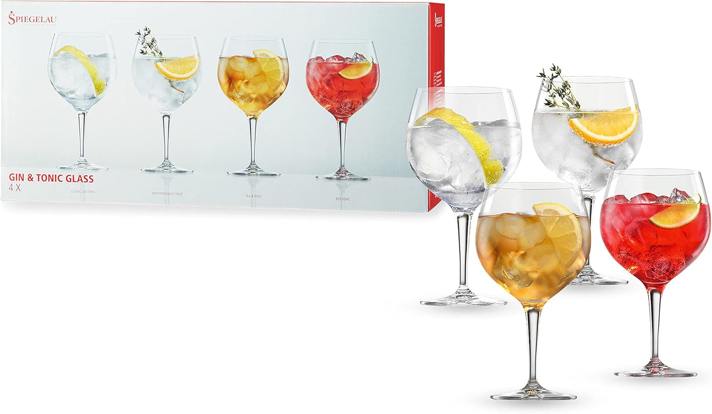 Spiegelau Gin Tonic Glasses Set - European Crystal, Modern Design