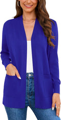 Women's 2025 Long Sleeve Cardigan Sweater - Cozy Pockets & Soft Knit