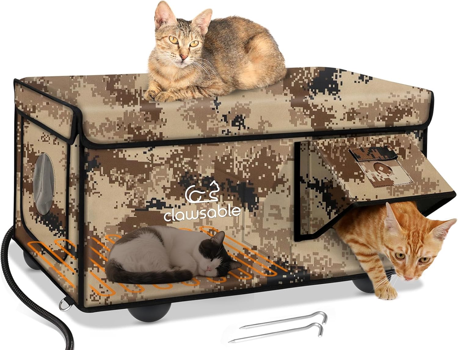 Indestructible Heated Cat House for Outside Cats in Winter