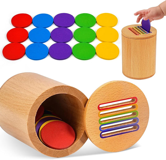 Montessori Color Sorting Wooden Toy: Develop Fine Motor Skills
