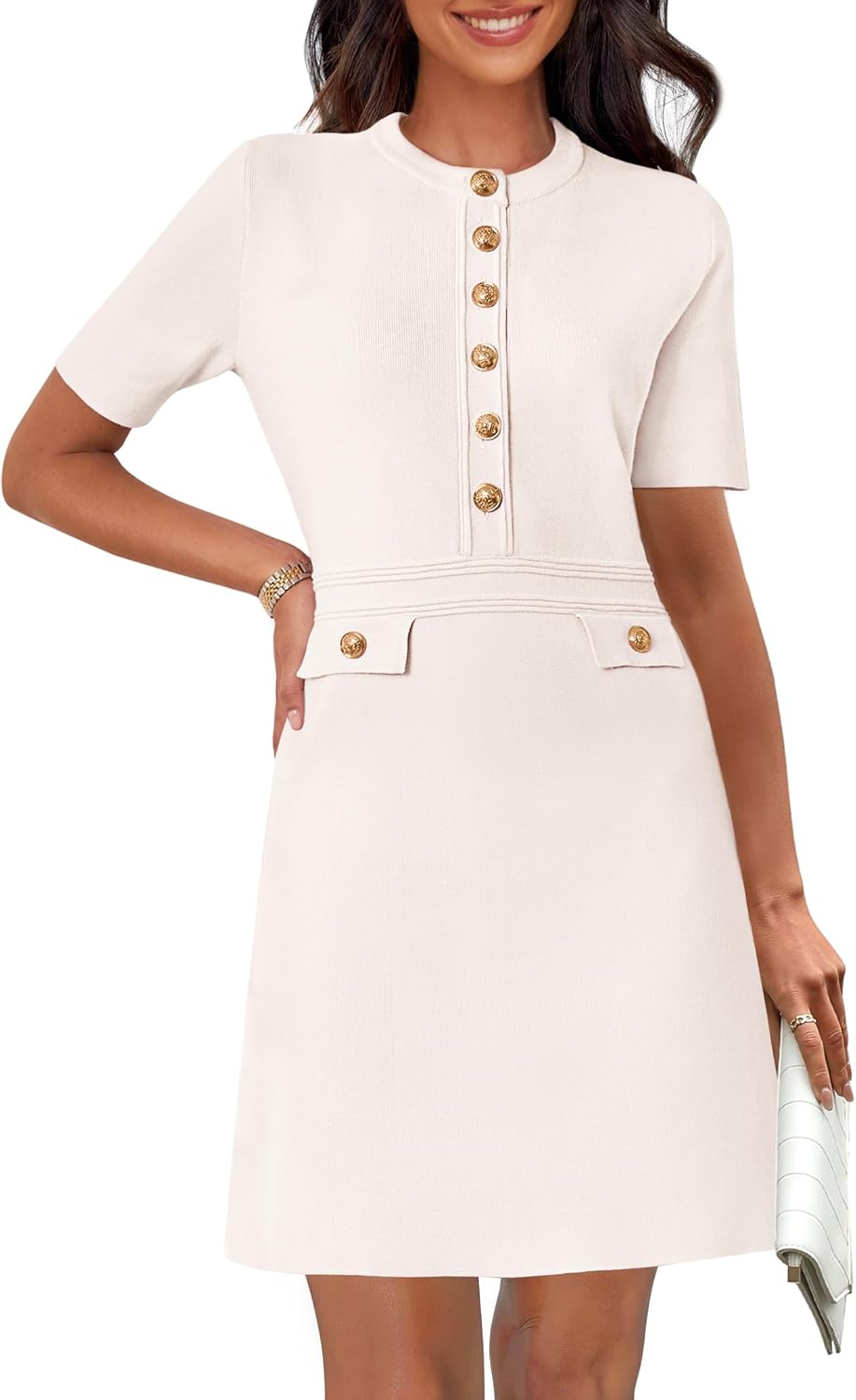 Knit Bodycon Sweater Dress for Women - Elegant Mini Style