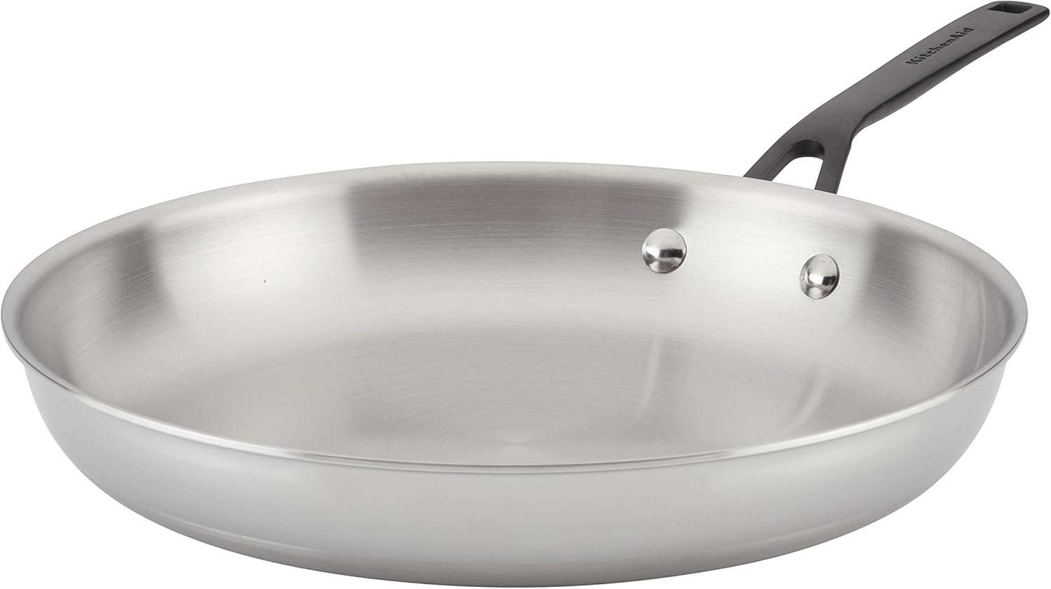 KitchenAid 5-Ply Clad Stainless Steel Fry Pan for Versatile Cooking