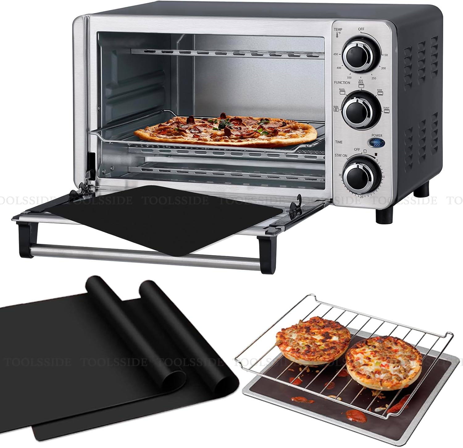 Non-Stick Toaster Oven Liner 2 PACK - Ultimate Oven Protection!