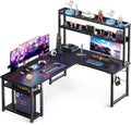 ODK 59 Inch L Shaped Gaming Desk with Hutch for Home Office
