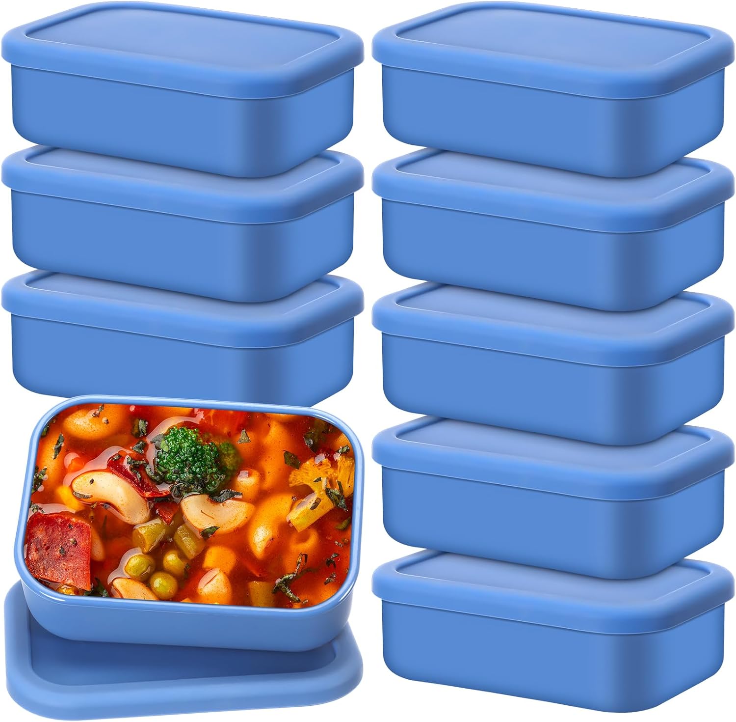 Nuogo 8 Pcs Silicone Freezer Trays for Easy Food Storage