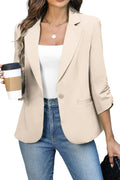ELLEVEN Women's Office Ready Ruched Blazers for Effortless Style