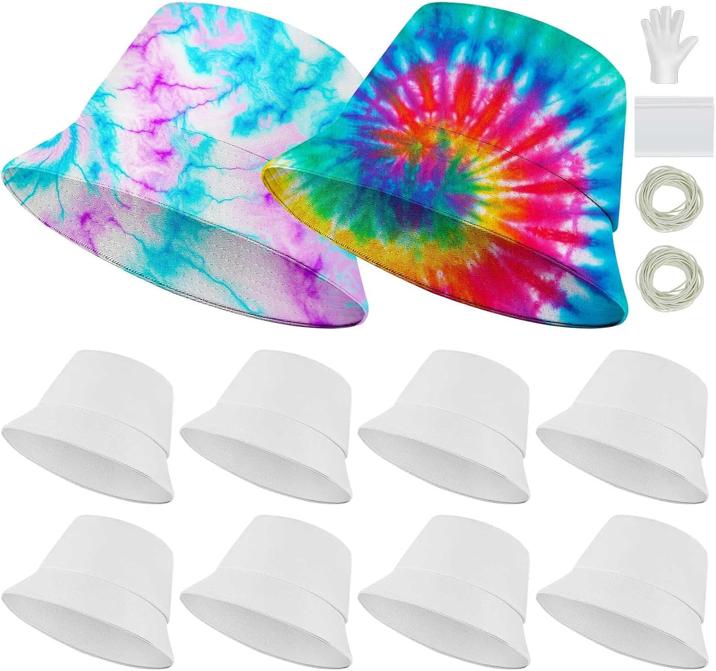 Tie Dye Bucket Hat Set for DIY Crafting and Outdoor Fun