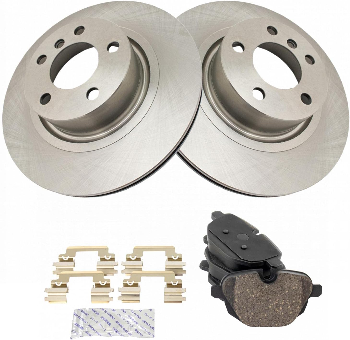 TRQ Rear Brake Pad & Rotor Kit for 2011-2016 BMW X3 & X4