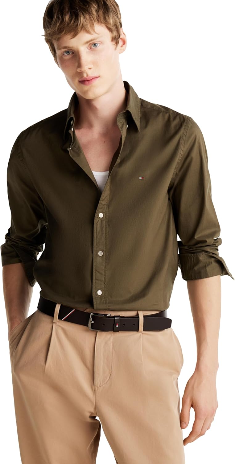 Tommy Hilfiger Long Sleeve Poplin Regular Fit Button Down Shirts