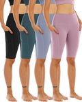 Biker Yoga Shorts 4 Pack with Pockets - High Waisted (Style RV2K)