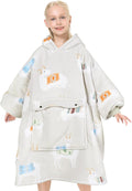 Narecte Kids Hoodie Blanket for Girls and Toddlers - Oversized Sherpa