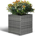 Large Square Wicker Planter Box 17x17x18 in - Modern Tall Planter