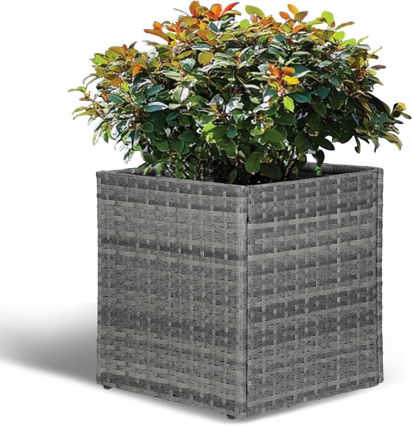 Large Square Planter Box for Outdoor Plants - Handmade Wicker
