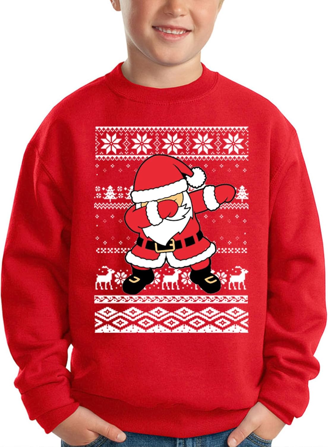 BesserBay Kids' Ugly Santa Sweatshirt, Festive Fun!