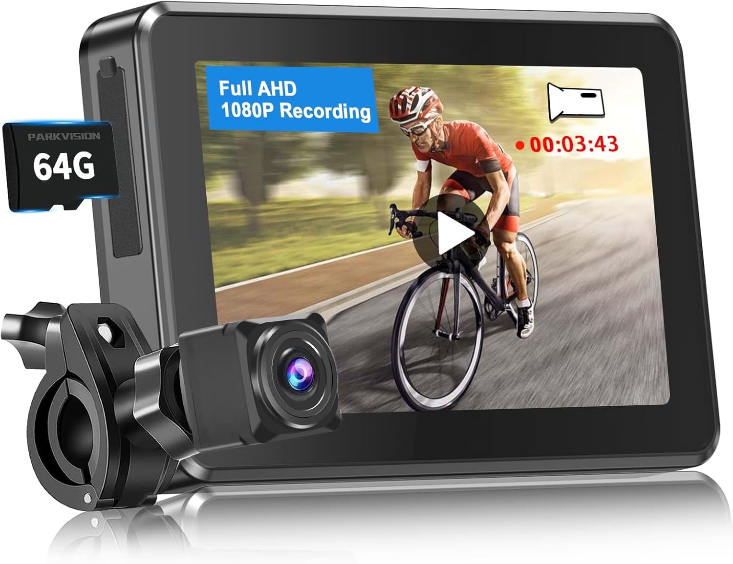PARKVISION Bicycle Rear View Camera Recorder for Safe Rides