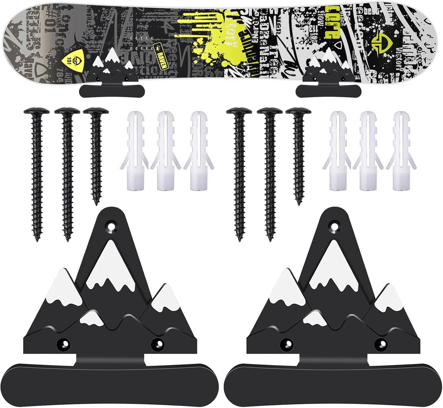 Safely Display Skis - Wall Mount Rack