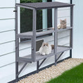 Cat Catio Window Box Enclosure - 2-Tier Expandable Outdoor Perch