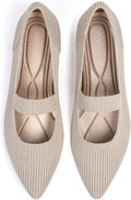 Women's Flats Pointed Toe Knit Washable Ballet Mary Jane (Style 6D5W)
