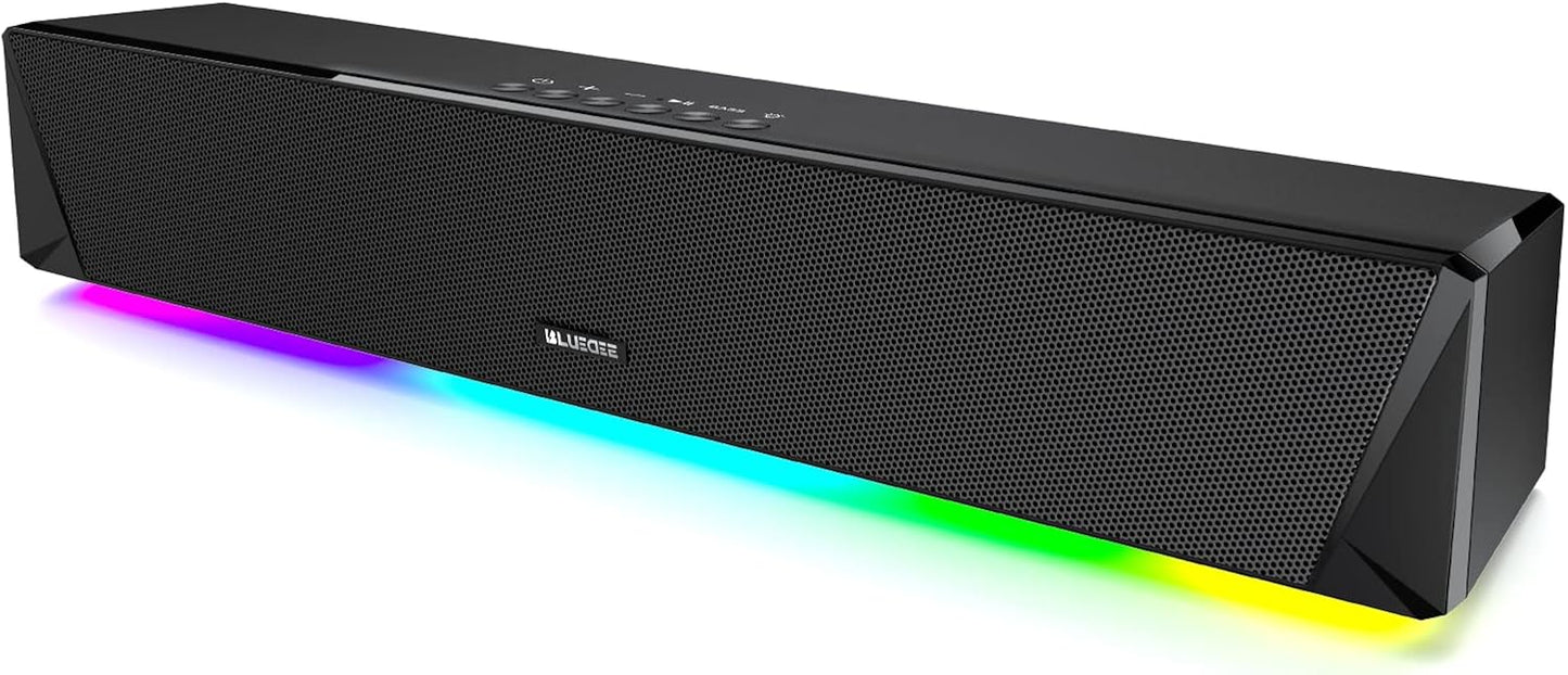 Bluedee 24W Bluetooth Soundbar: Powerful Bass for Gaming PC