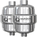 WeAQUA Heavy Duty Shower Filter 2 PACK - Removes Hard Water Impurities