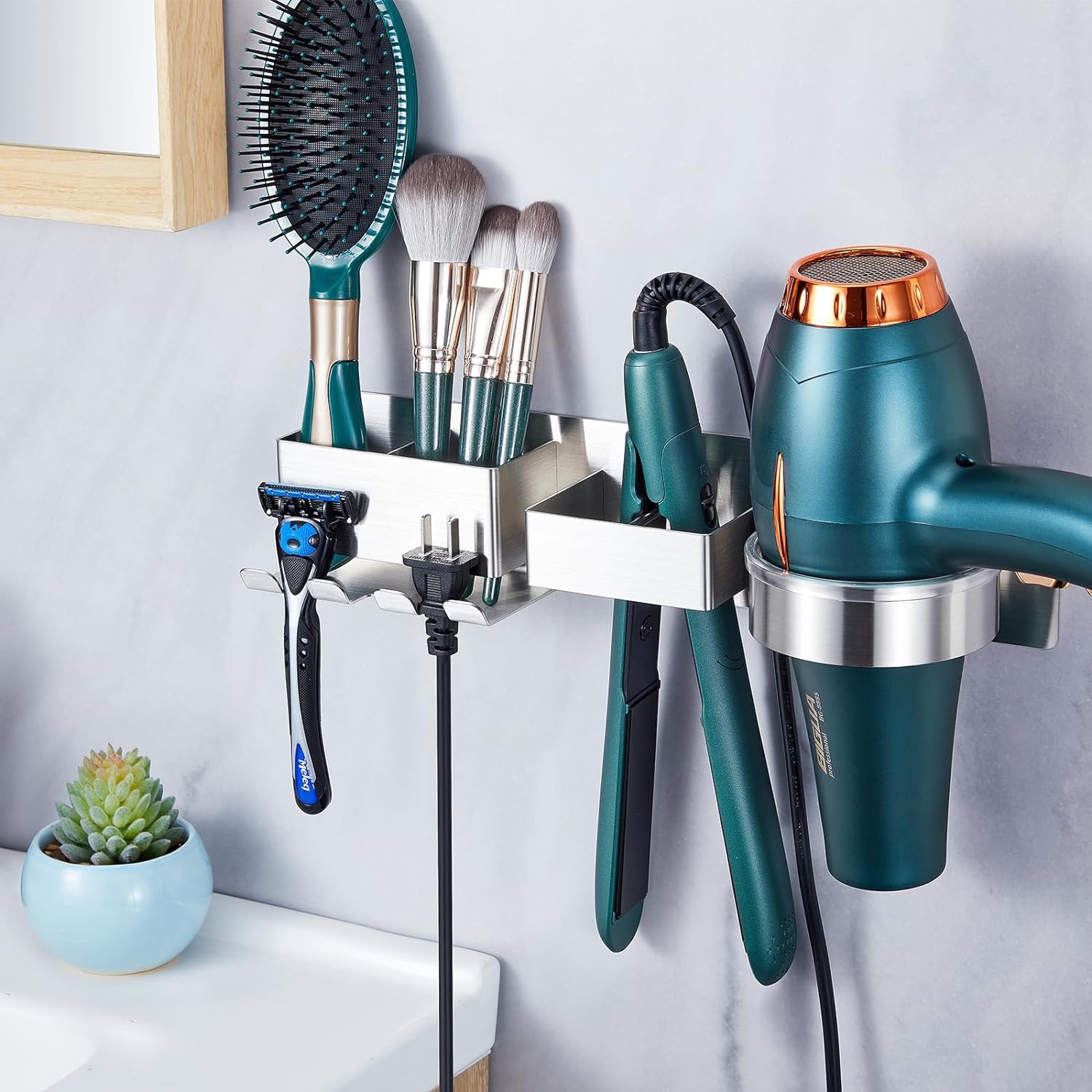 Stylish Wall-Mounted Hair Tool Holder by Oukimly