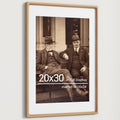 20x30 Picture Frame Natural Oak Wood with Mat - Handmade Poster Frame