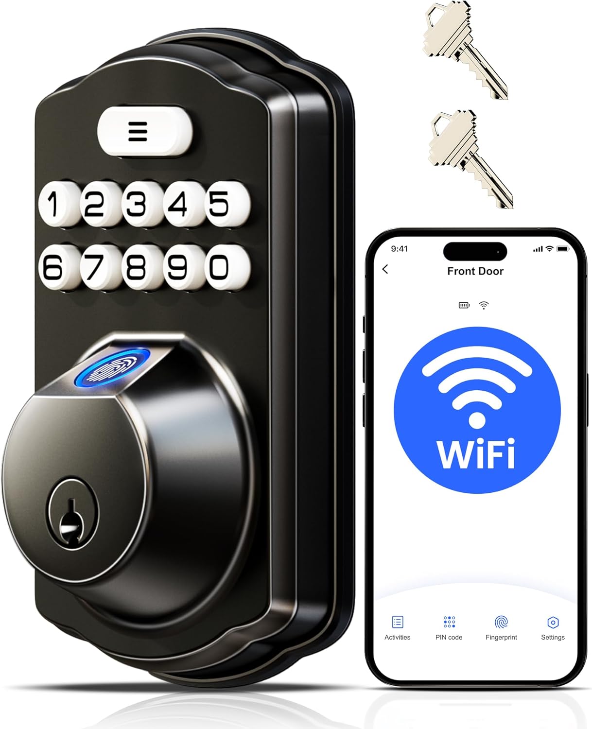 Veise VE012W Smart Lock with Built-in WiFi for Keyless Entry