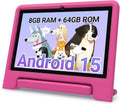2025 Kids Tablet 10.1 in Android 15 for Kids - Durable Case & Parental