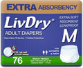 LivDry Adult Incontinence Underwear Medium 76-Pack - Extra Absorbency