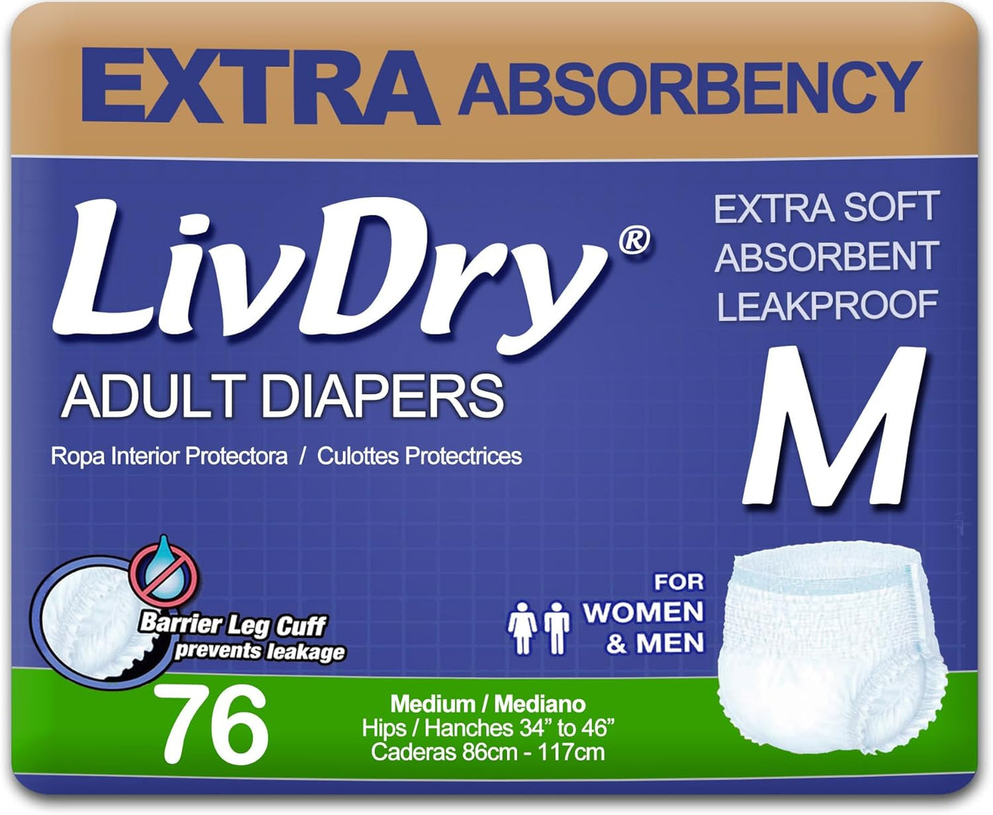 LivDry Adult Incontinence Underwear for Maximum Comfort and Protection