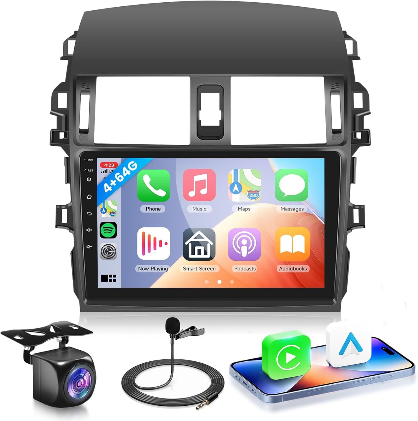 4G+64G Car Radio for Toyota Corolla 2009-2013 with GPS