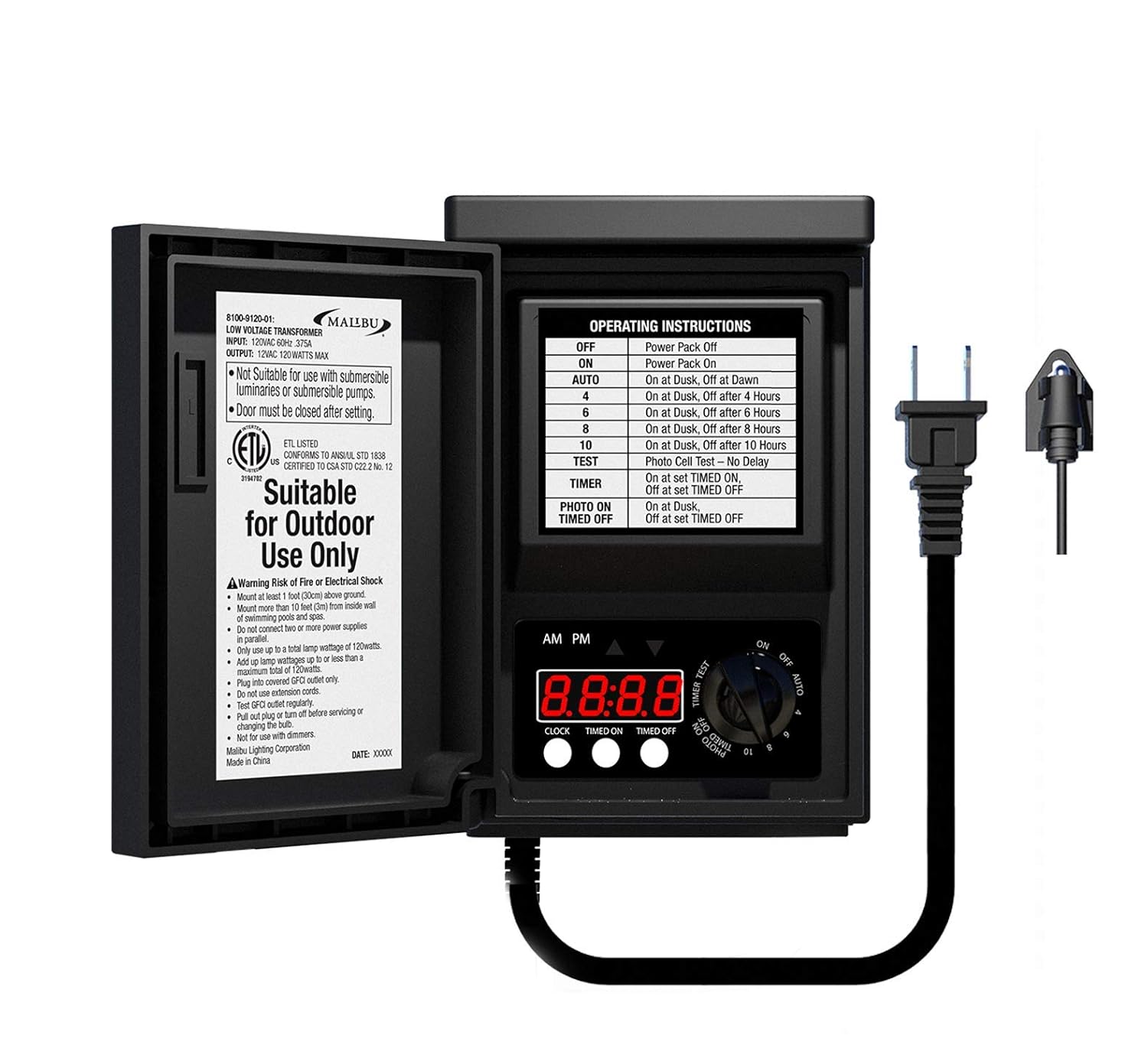 Malibu 120 Watt Power Pack with Sensor for Landscape Lighting