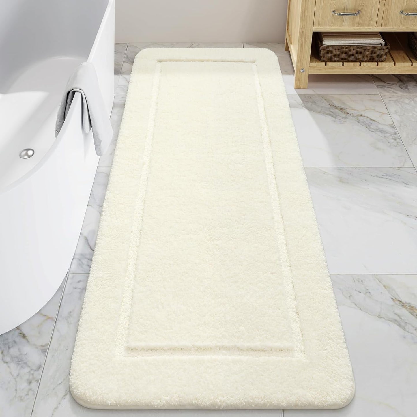 LOCHAS Bathroom Rugs - Soft Non Slip Washable Runner Rug 24in x 60