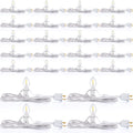 24 Packs Accessory Cord with LED Light Bulb, 6 ft Warm Light - Salt
