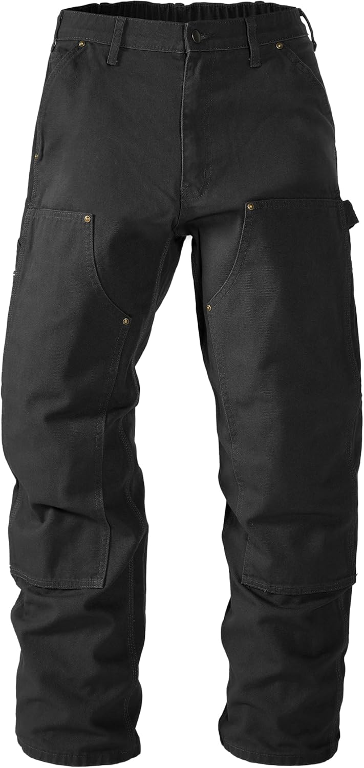 Soojun Men's Heavyweight Work Pants with Flex Waist for Comfort