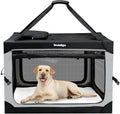 Collapsible Dog Crate Portable Soft Dog Crate with Fleece Bed