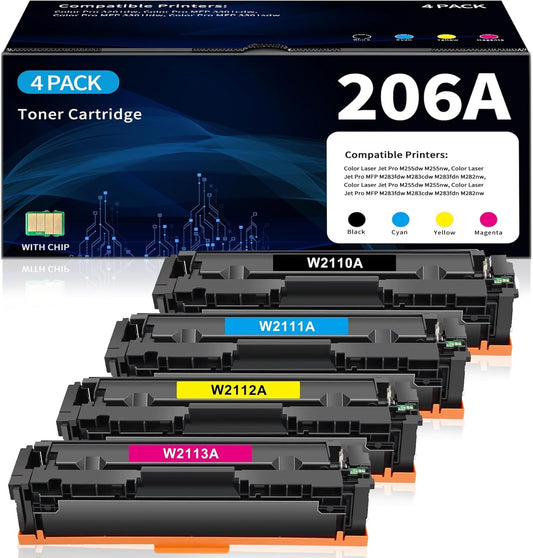 206A Toner Cartridges Replacement for HP Color Laser Jet Printers