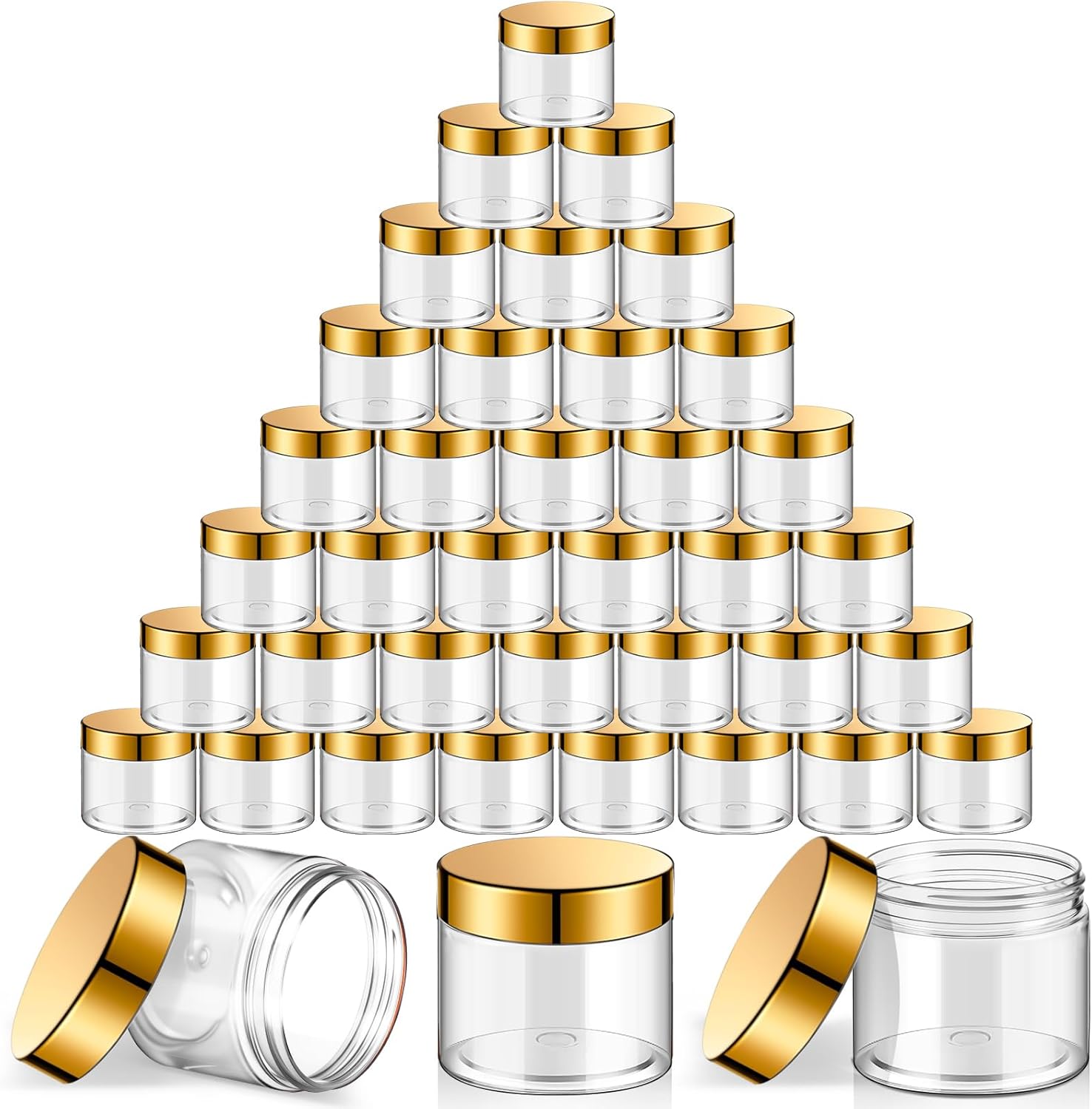 36 Pieces 10 oz Plastic Jars for Cosmetics and Travel Storage