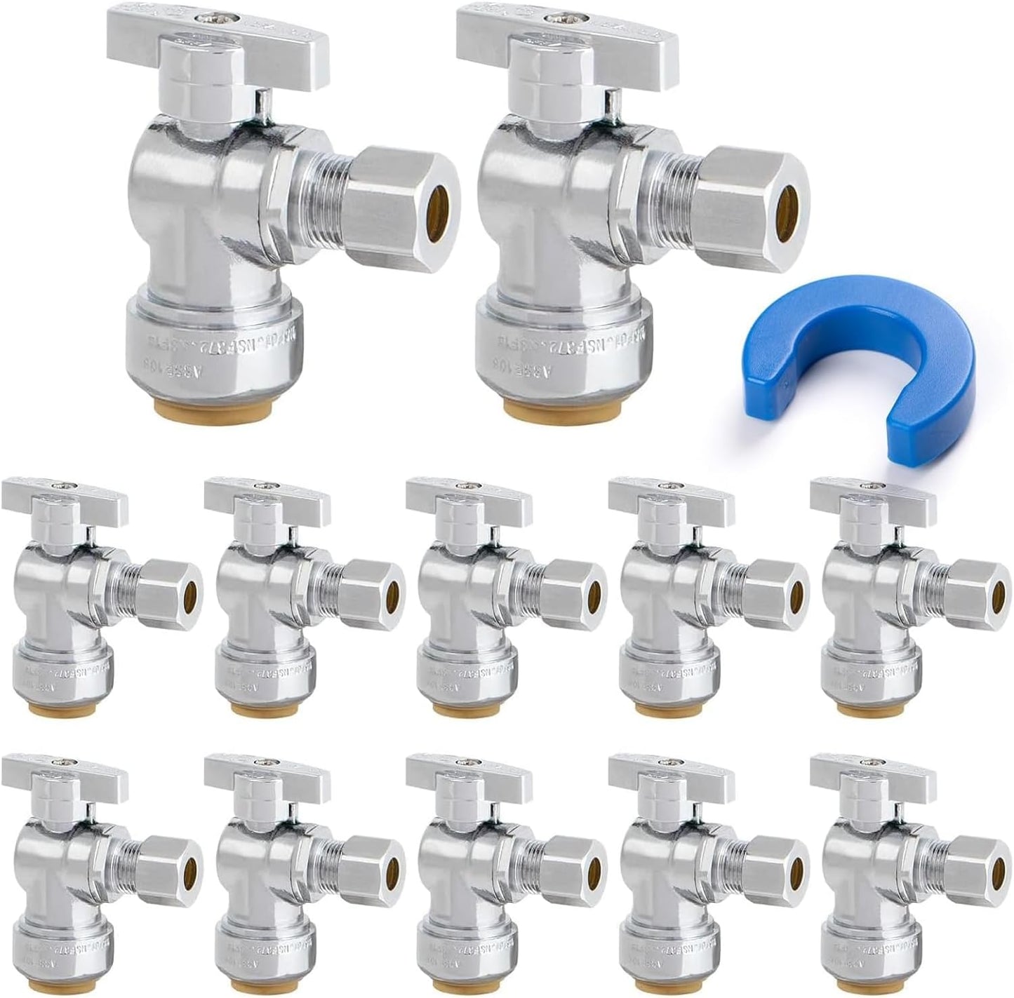12 Pack Angle Stop Valve for Reliable Plumbing Connections