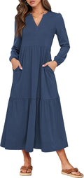 ANRABESS Women's Long Sleeve Maxi Dress for Fall 2025