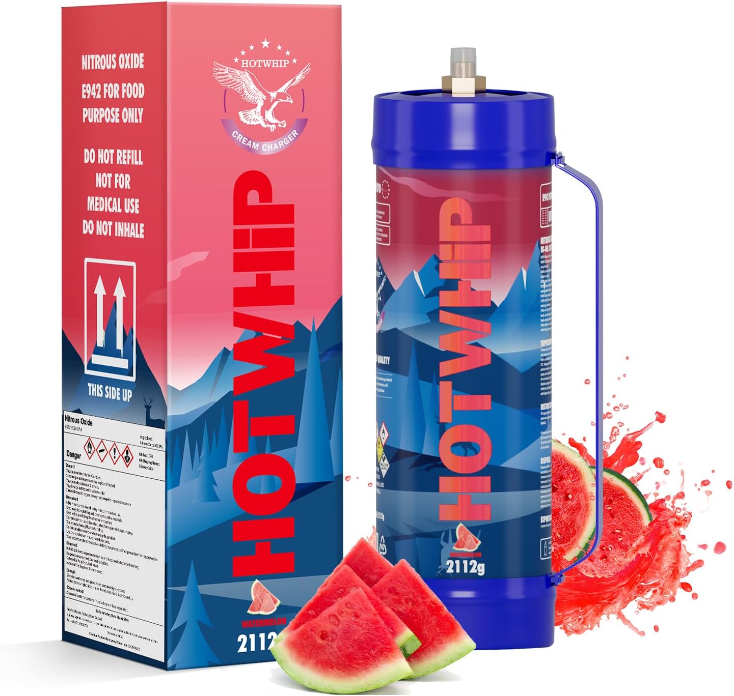 Whipped Cream Charger 3.3L Watermelon Flavor for Delicious Treats